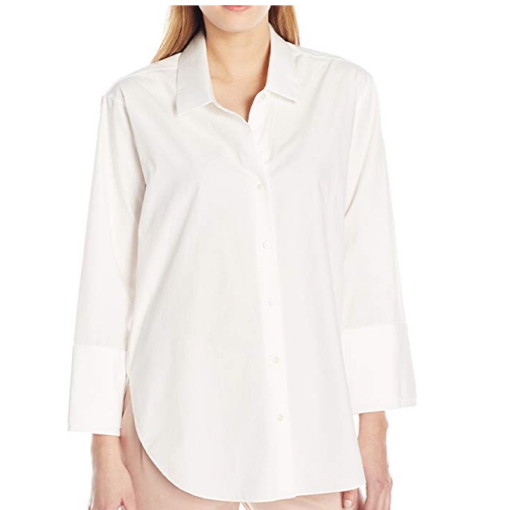 Halston Heritage Wide Cuff Button Front Shirt - image 1
